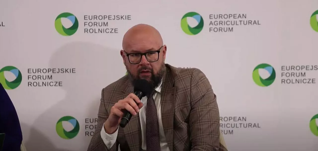 Jacek Zarzecki w Jasionce podczas Europejskiego Forum Rolniczego.