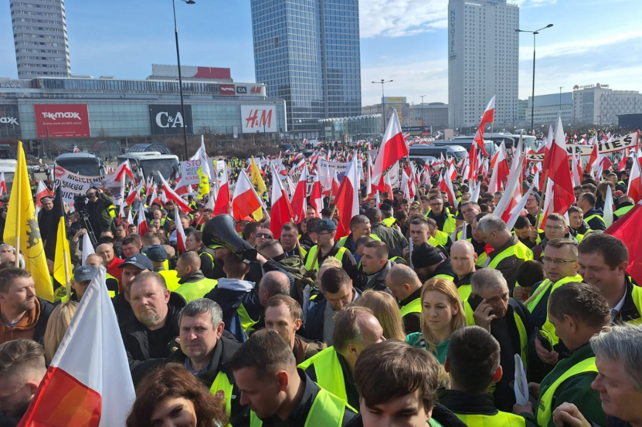 Protest rolników w Warszawie