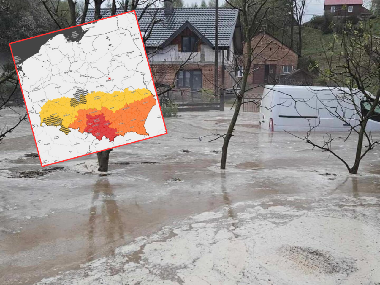 24 kwietnia dla sporej części kraju IMGW wydało alerty burzowe. 