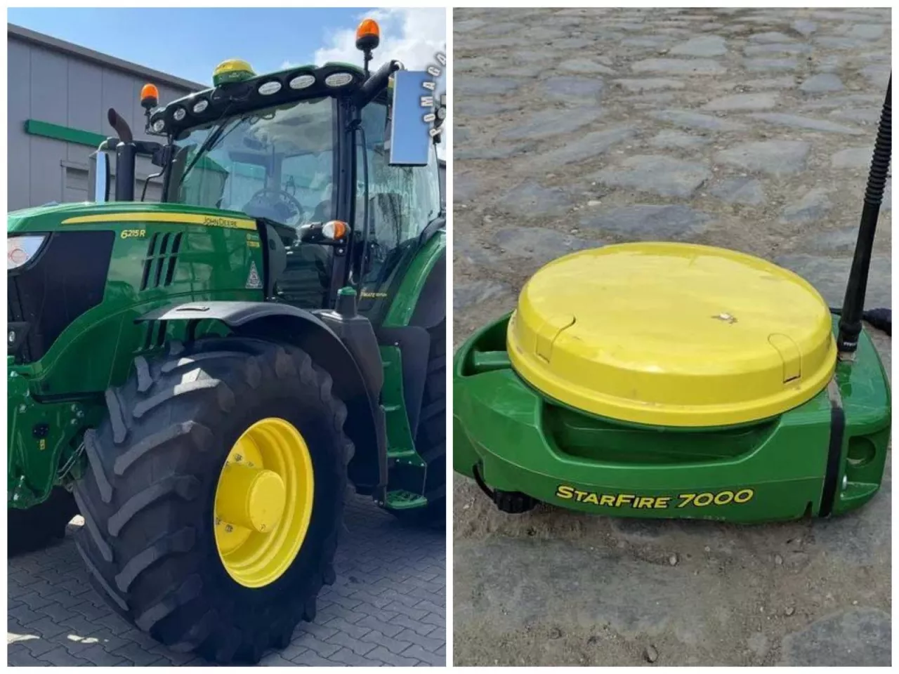 Skradziony odbiornik GPS z ciągnika John Deere