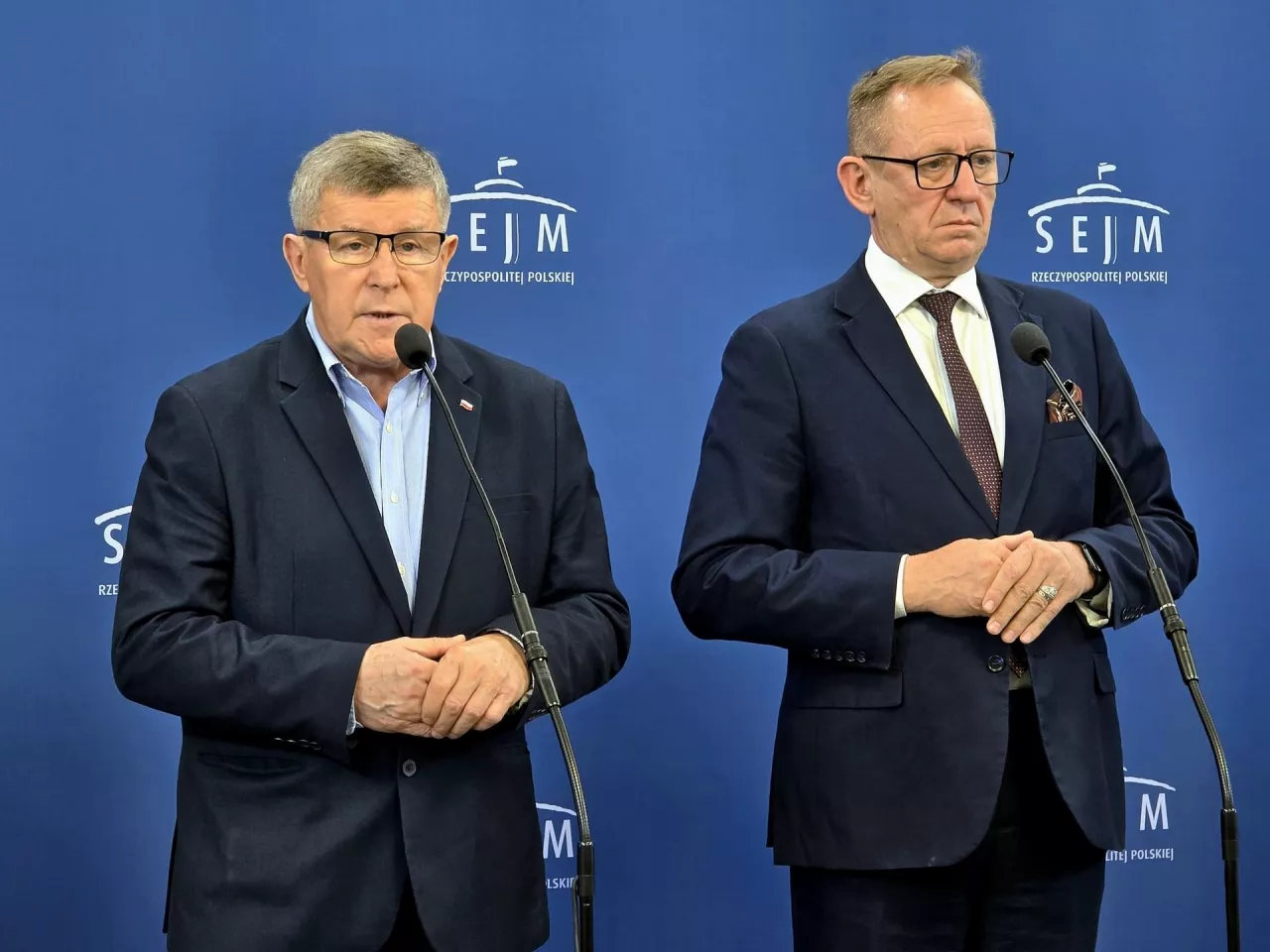 Poseł Zbigniew Kuźmiuk i poseł Robert Telus
