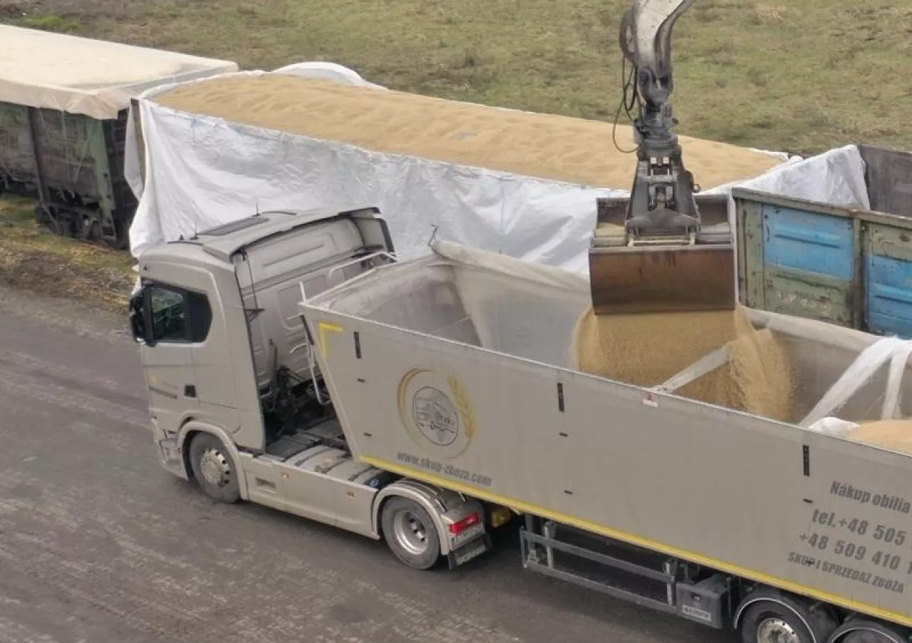 Zboże z Ukrainy, samochód