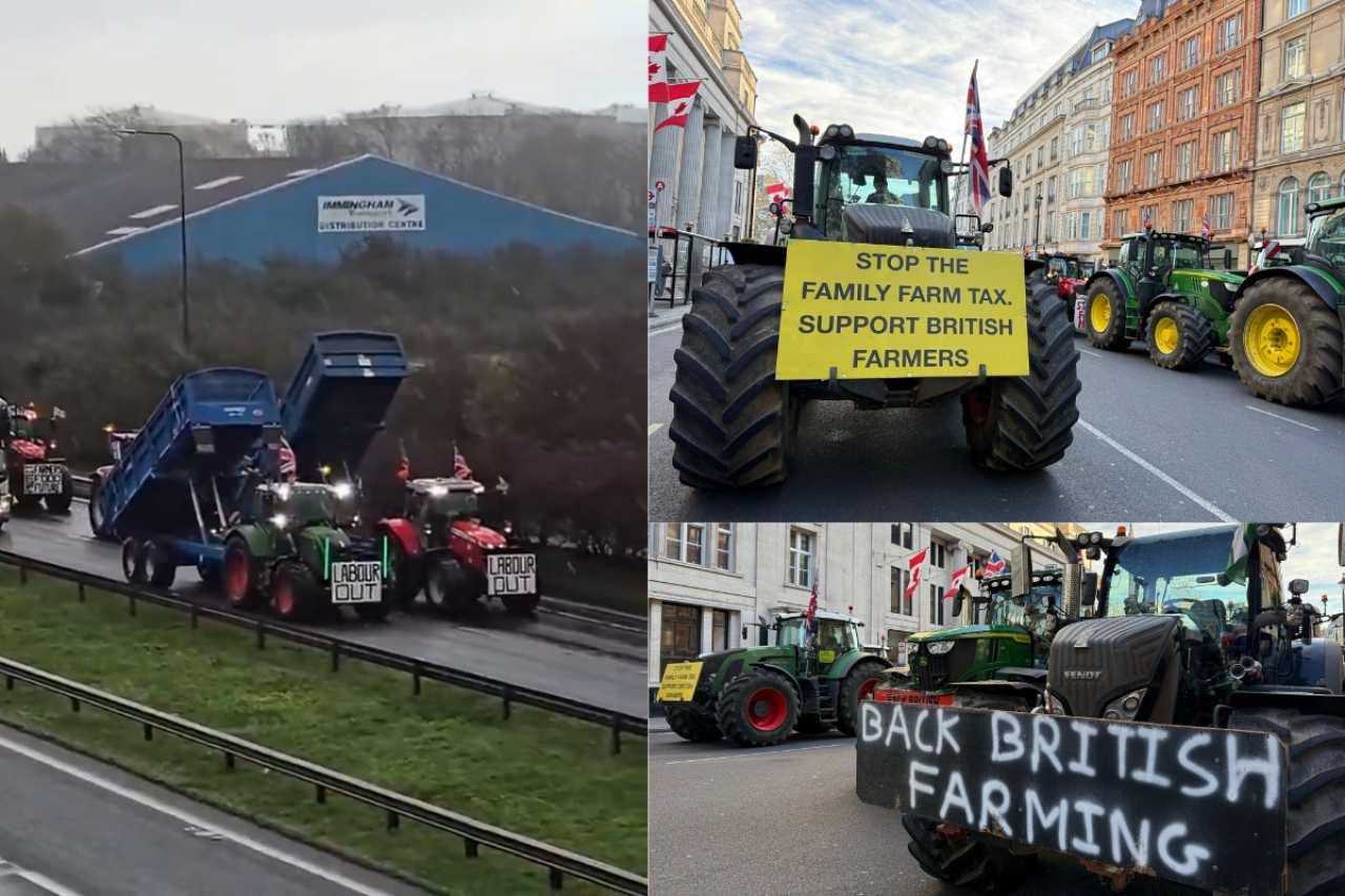 Protest rolników w Londynie przeciwko reformie podatku spadkowego