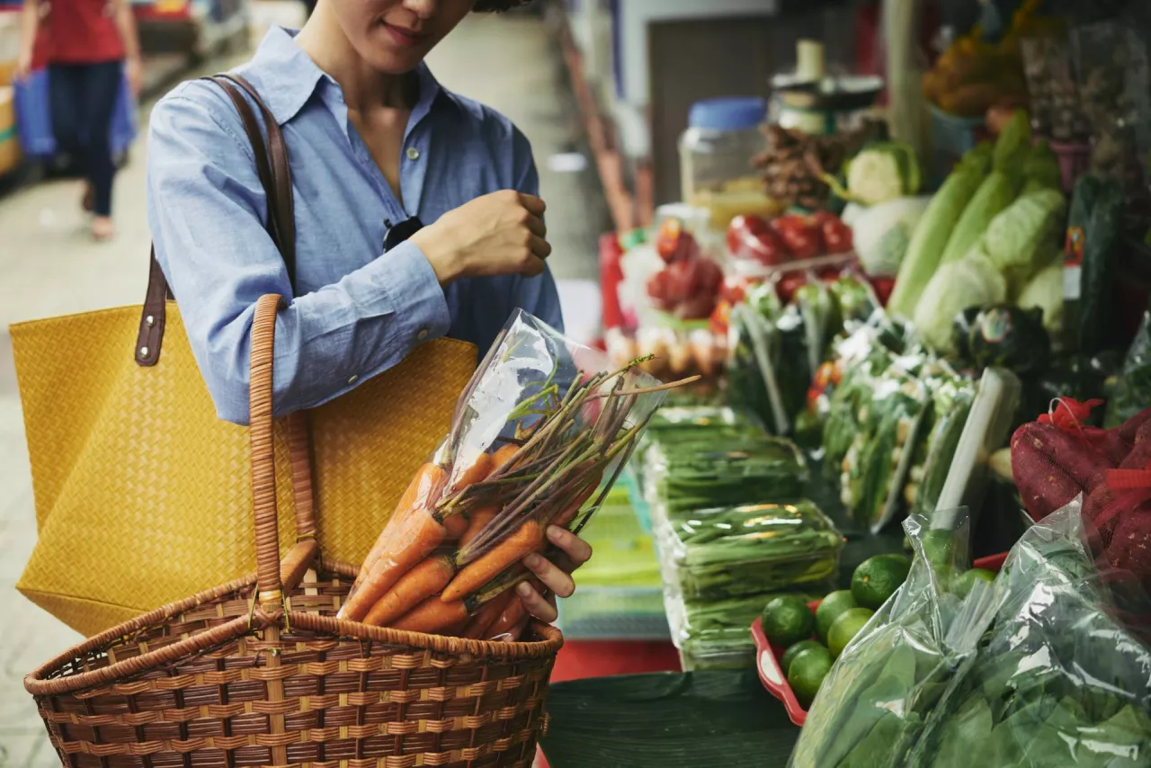 zakupy w koszyku, sklep 