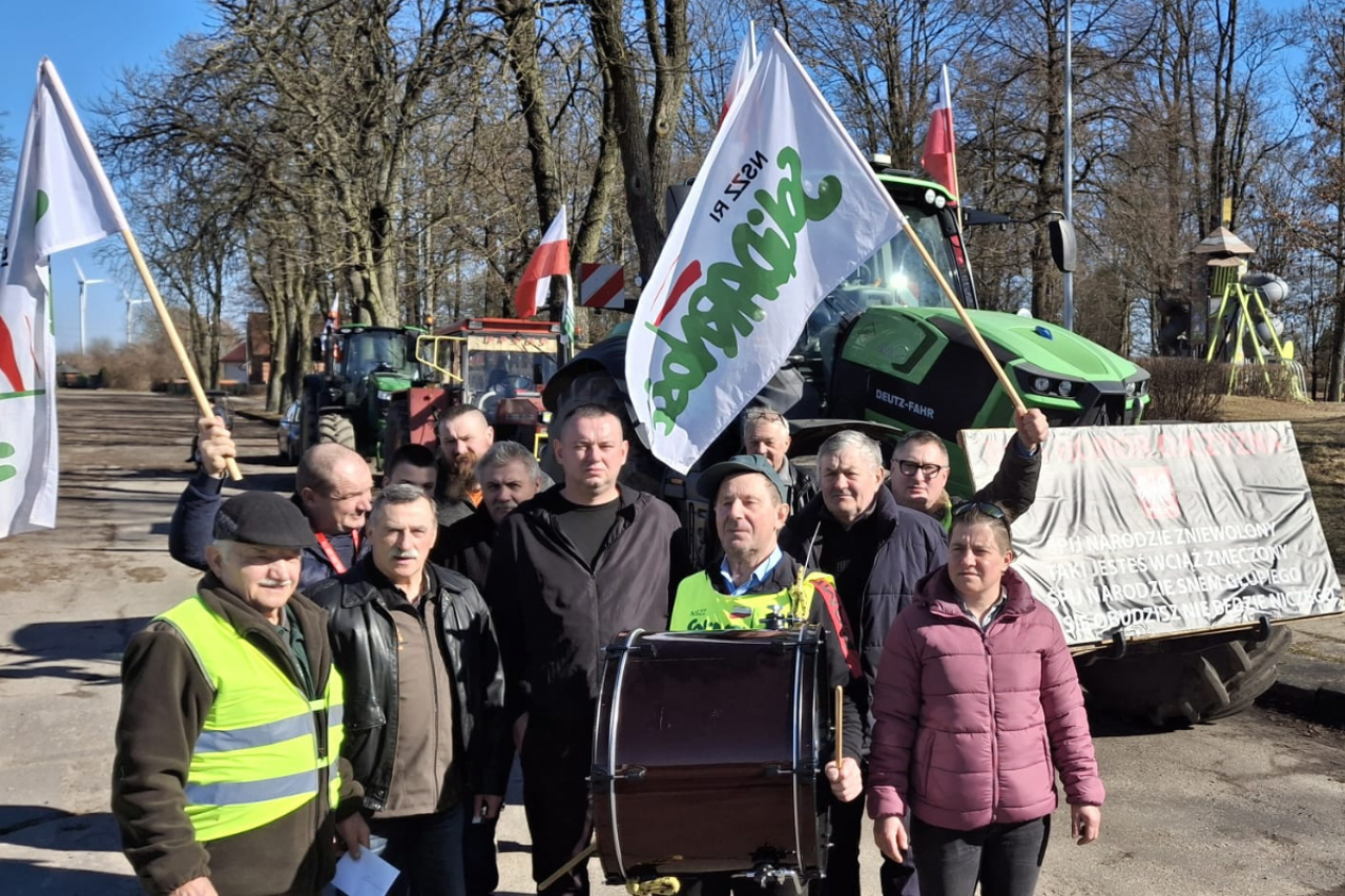 Protest rolników w Barwicach (woj. Zachodniopomorskie)